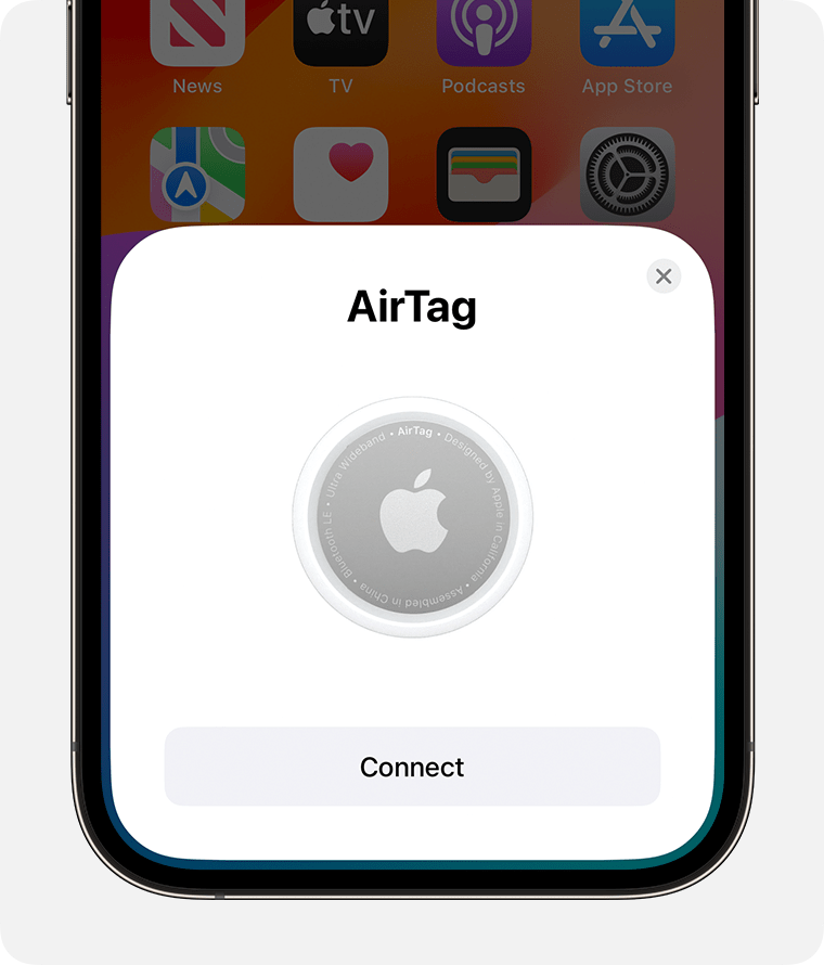 Linking AirTag to iPhone